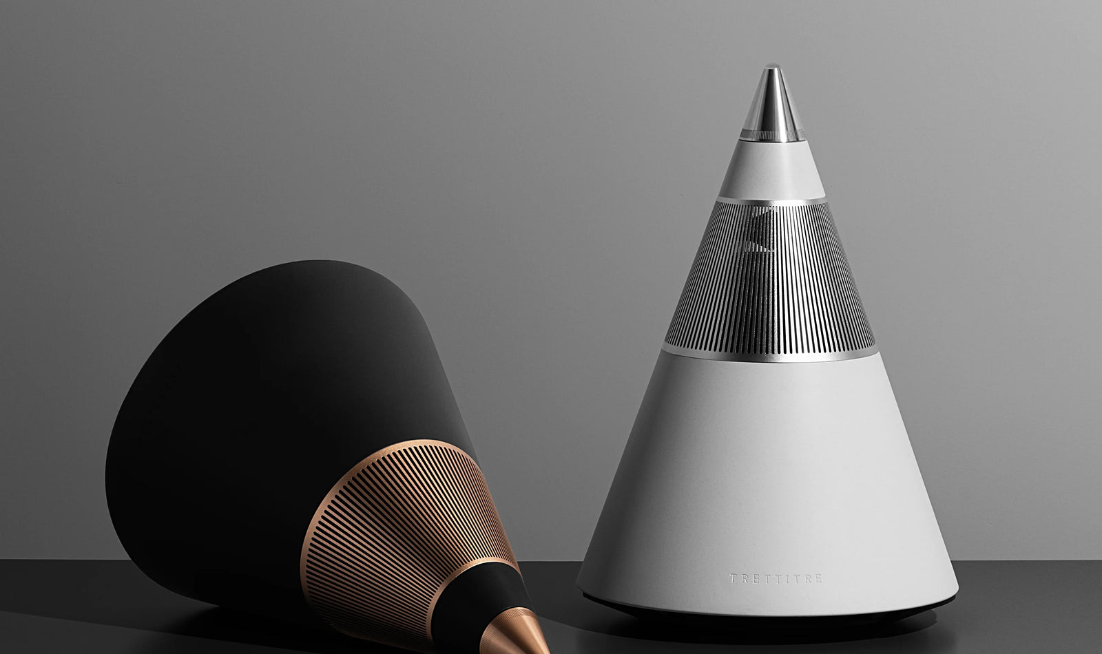 Speakers with a sculptural shape that work as home decor centerpieces