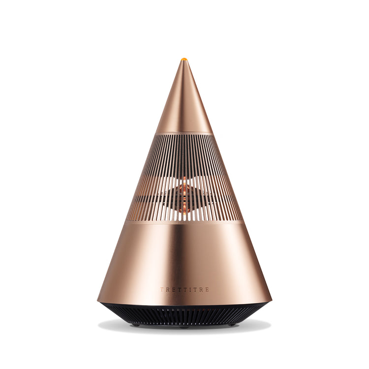 TRETTITRE TreSound Mini Bluetooth Speaker in Gold with 360° Surround Sound and aluminum design